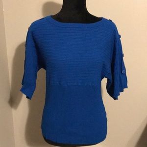 Cobalt Blue sweater with cute tapered fit!